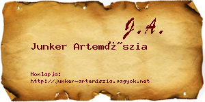 Junker Artemíszia névjegykártya